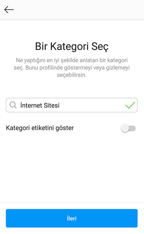 İnstagram Profesyonel Hesaba Geçiş