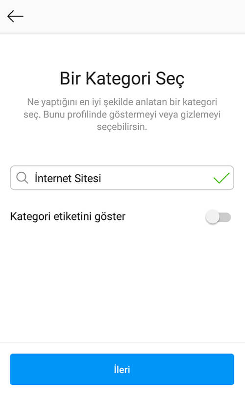 İnstagram Profesyonel Hesaba Geçiş