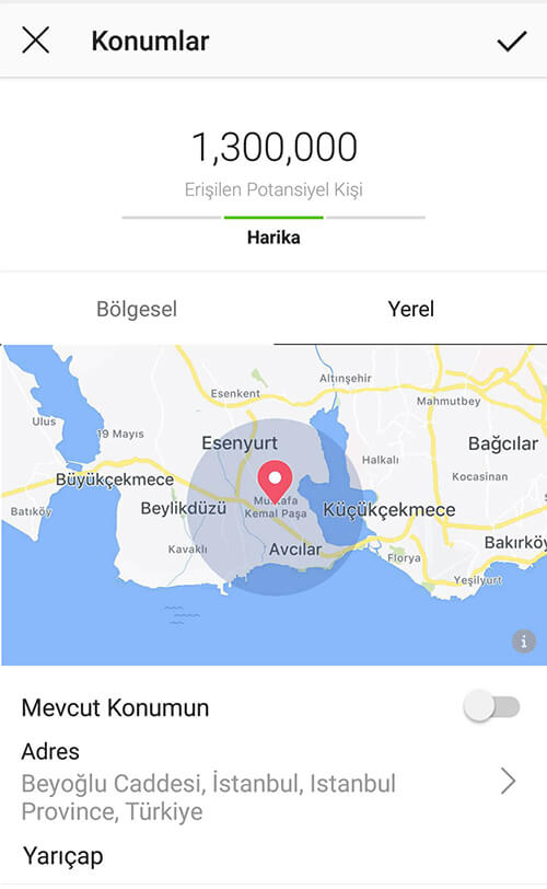 İnstagram Tanıtım Konum Ekleme