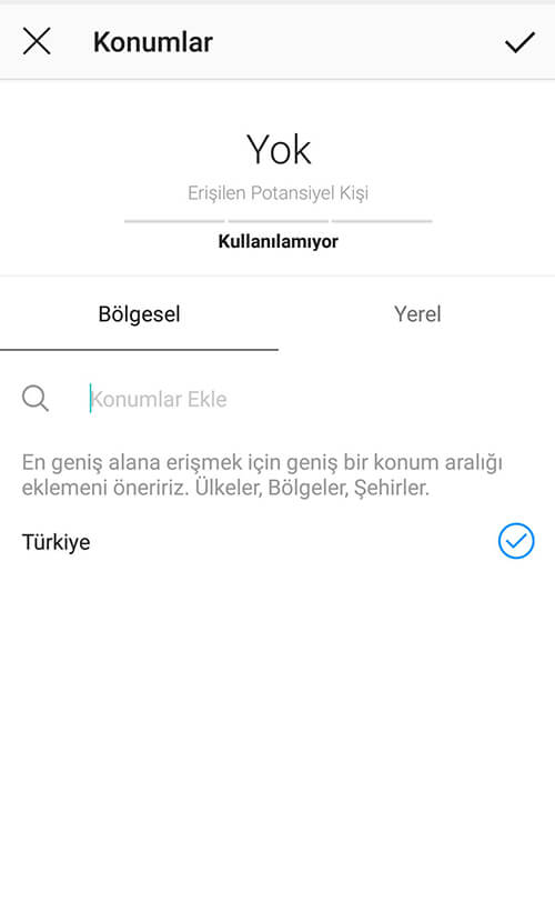 İnstagram Tanıtım Konum Ekleme