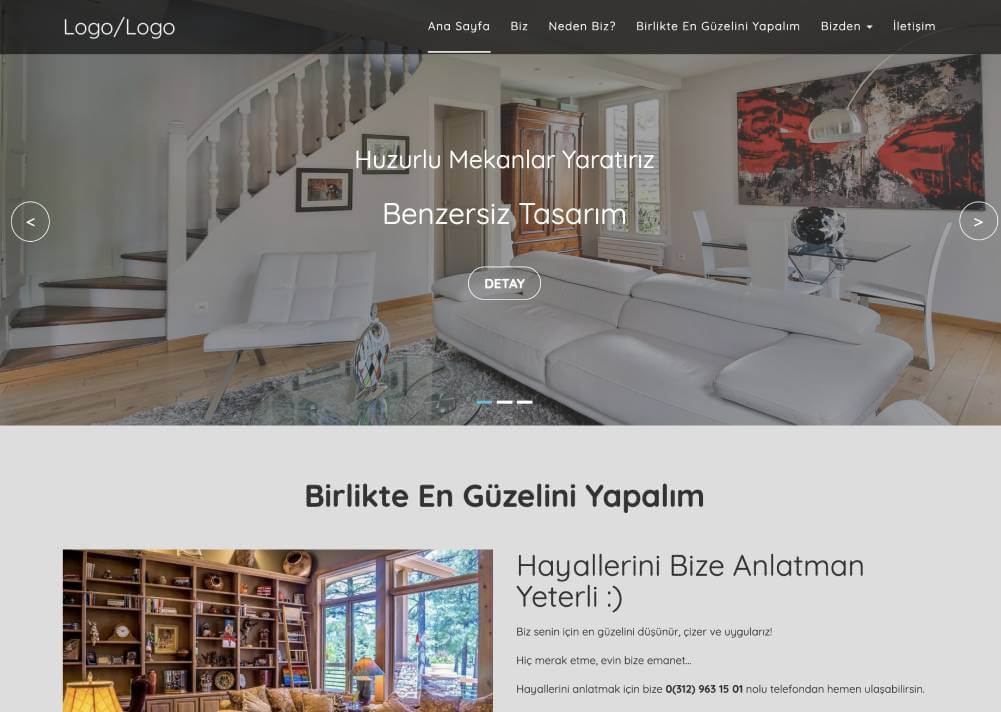 Hazır Web Sitesi Şablonu 1 