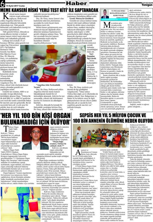 Yenigün Gazetesi'den Bu haftaki Köşe Yazımız