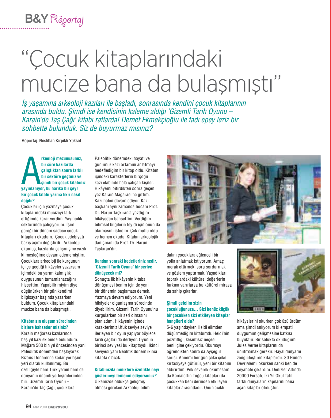 İlk röportaj - Baby&You Dergisi - Mart 2019