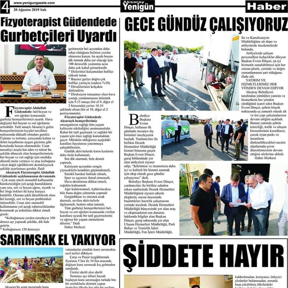 Fizyoterapist Güdendede Gurbetçi Hemşehrilerimizi Uyardı