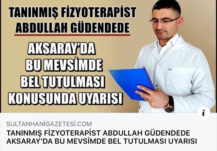 tanınmış fizyoterapist abdullah güdendede bu mevsimde bel tutulması uyarısı