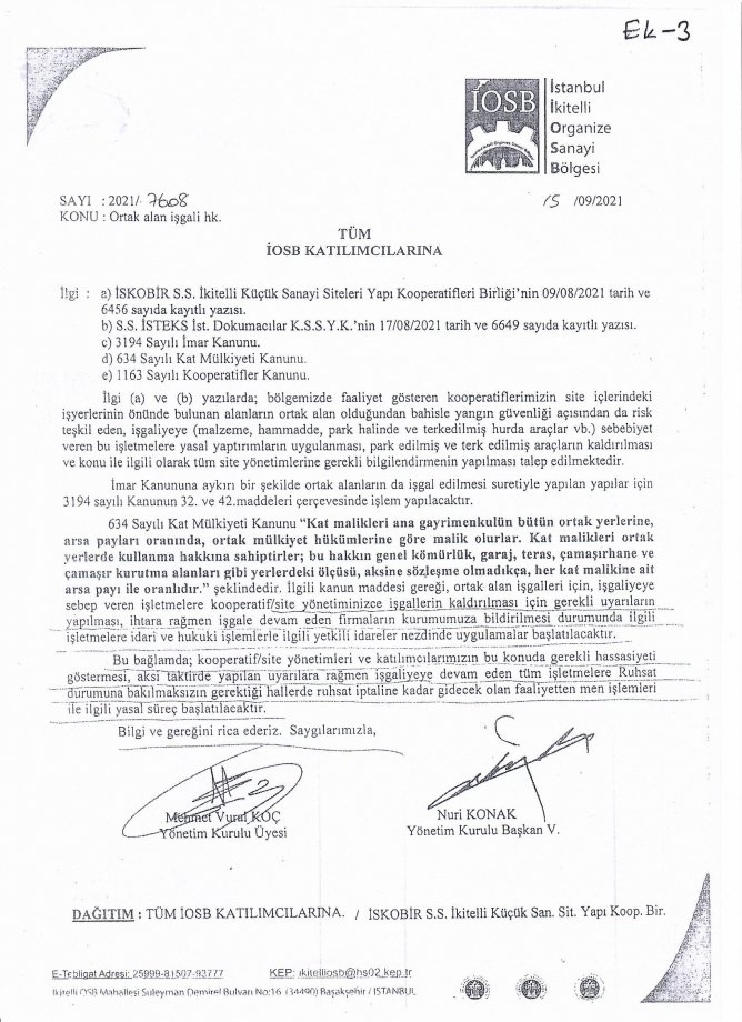 ORTAK ALAN İŞGALİ HAKKINDA